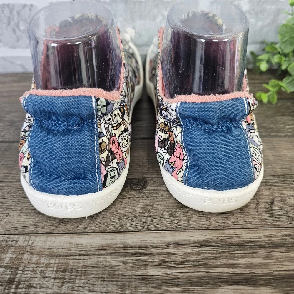 Skechers BOBS Beach Bingo Rovers Rally Women's Dog Print Sneakers Size 9 113036